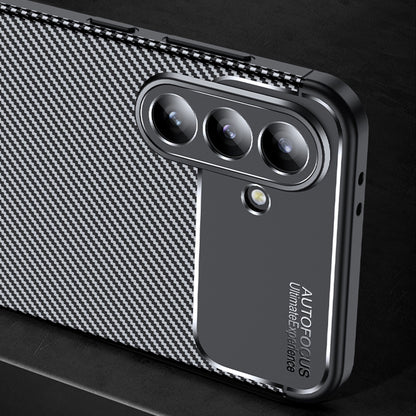 Husa pentru Samsung Galaxy A36 A366, Techsuit, CarbonFiber, Neagra