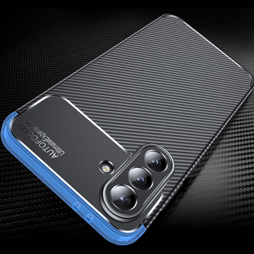 Husa pentru Samsung Galaxy A36 A366, Techsuit, CarbonFiber, Neagra