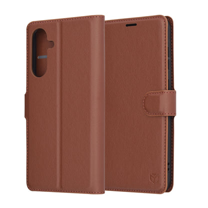 Husa pentru Samsung Galaxy A36 A366, Techsuit, Leather Folio, Maro