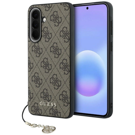 Husa pentru Samsung Galaxy A37 5G, Guess, 4G Classic Logo Charm, Maro