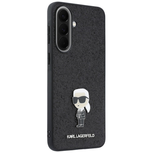 Husa pentru Samsung Galaxy A37 5G, Karl Lagerfeld, Glitter Fixed Ikonik Karl, Neagra