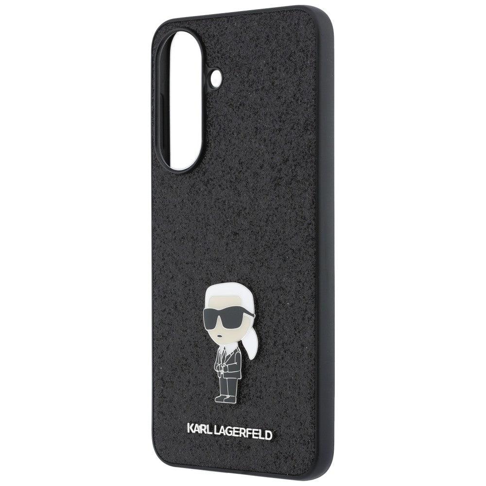 Husa pentru Samsung Galaxy A37 5G, Karl Lagerfeld, Glitter Fixed Ikonik Karl, Neagra