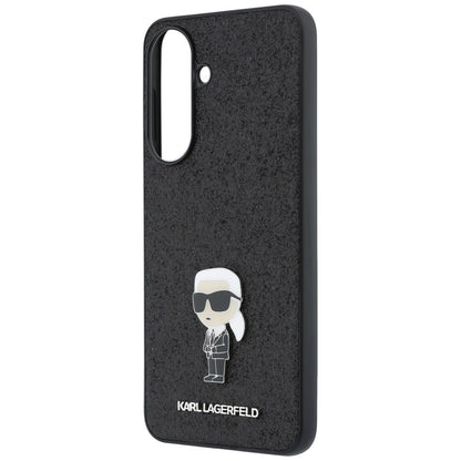 Husa pentru Samsung Galaxy A37 5G, Karl Lagerfeld, Glitter Fixed Ikonik Karl, Neagra