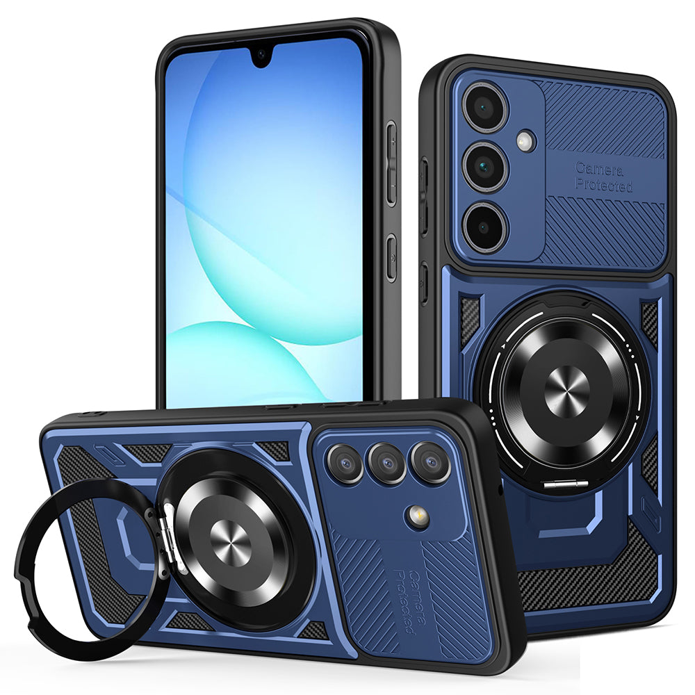 Husa pentru Samsung Galaxy A37 5G, Techsuit, RuggedCam, Albastra