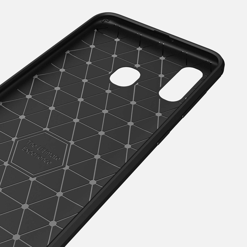 Husa pentru Samsung Galaxy A40 A405, Techsuit, Carbon, Neagra
