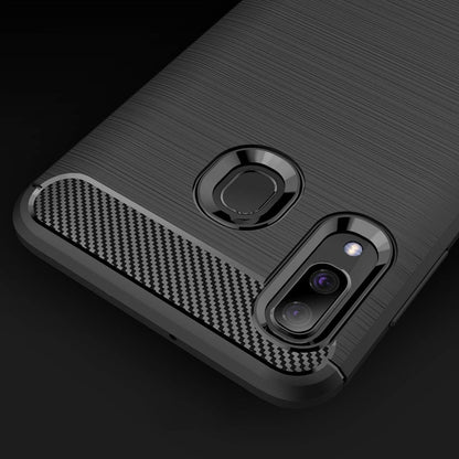 Husa pentru Samsung Galaxy A40 A405, Techsuit, Carbon, Neagra