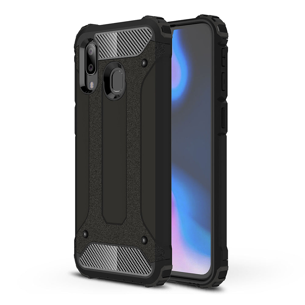 Husa pentru Samsung Galaxy A40 A405, Techsuit, Hybrid Armor, Neagra