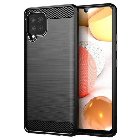 Husa pentru Samsung Galaxy A42 5G A426, Techsuit, Carbon, Neagra