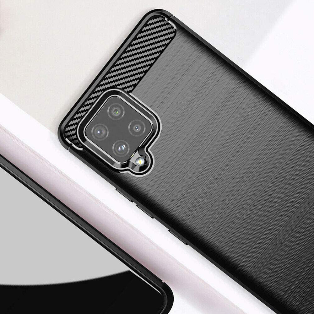 Husa pentru Samsung Galaxy A42 5G A426, Techsuit, Carbon, Neagra
