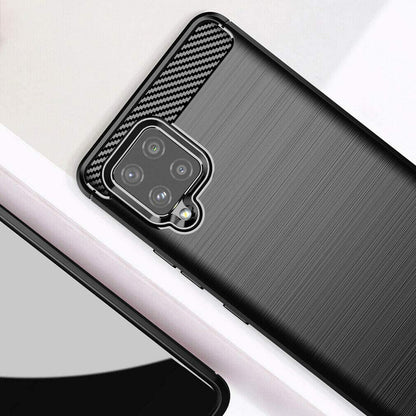 Husa pentru Samsung Galaxy A42 5G A426, Techsuit, Carbon, Neagra