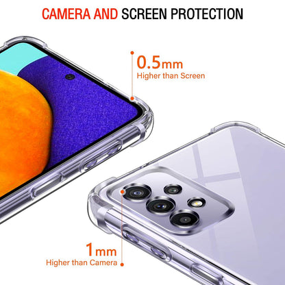 Husa pentru Samsung Galaxy A52s 5G A528 / A52 5G A526 / A52 A525, Techsuit, Shockproof Clear, Transparenta