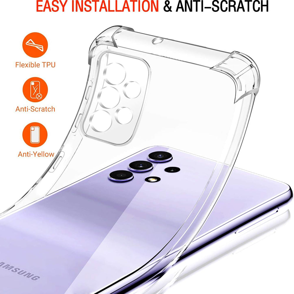 Husa pentru Samsung Galaxy A52s 5G A528 / A52 5G A526 / A52 A525, Techsuit, Shockproof Clear, Transparenta