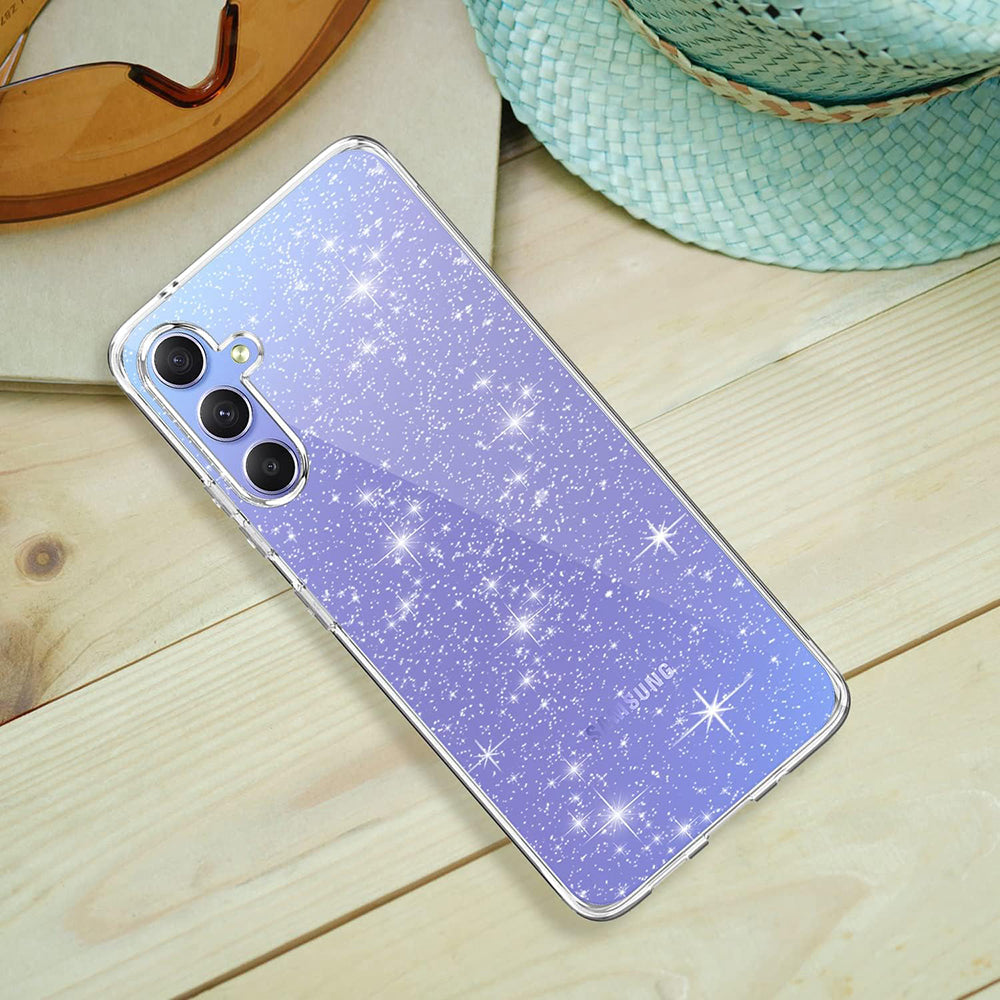 Husa pentru Samsung Galaxy A54 A546, Techsuit, SparkleSkin, Transparenta