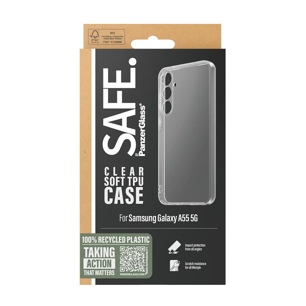 Husa pentru Samsung Galaxy A55 5G A556, PanzerGlass, Safe., Transparenta