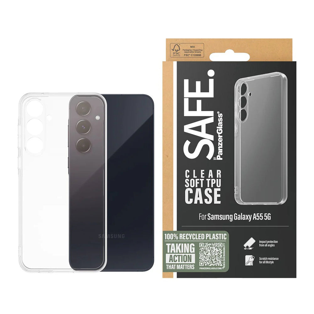 Husa pentru Samsung Galaxy A55 5G A556, PanzerGlass, Safe., Transparenta