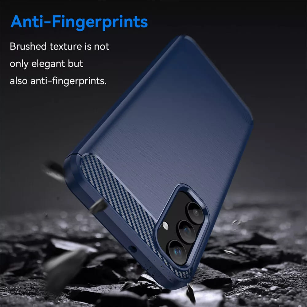 Husa pentru Samsung Galaxy A55 5G A556, Techsuit, Carbon, Albastra