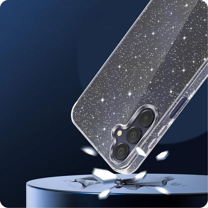 Husa pentru Samsung Galaxy A55 5G A556, Techsuit, SparkleSkin, Transparenta