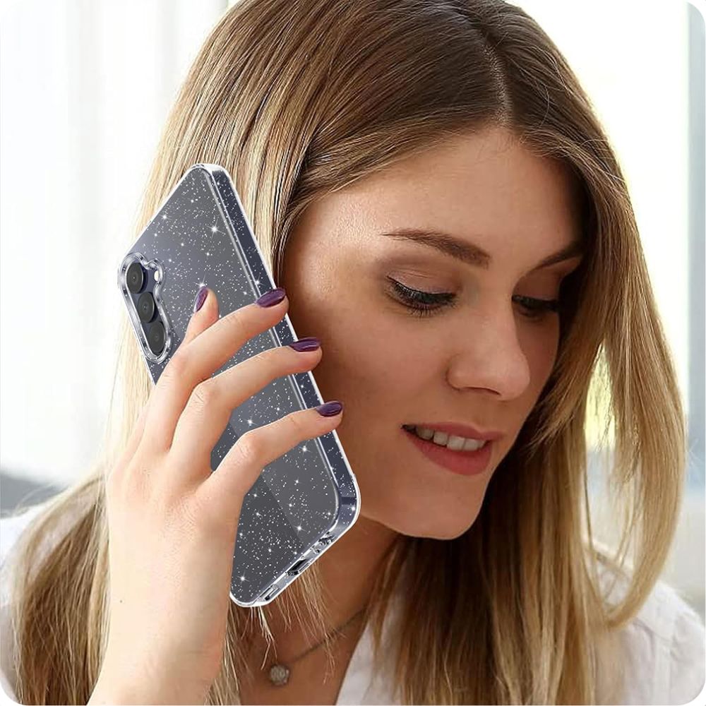Husa pentru Samsung Galaxy A55 5G A556, Techsuit, SparkleSkin, Transparenta