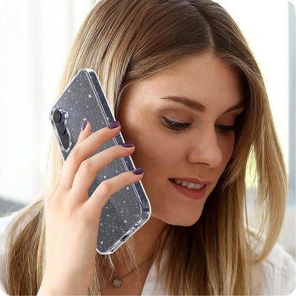 Husa pentru Samsung Galaxy A55 5G A556, Techsuit, SparkleSkin, Transparenta