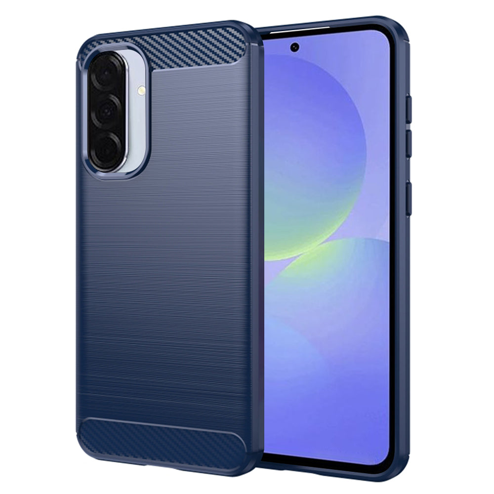 Husa pentru Samsung Galaxy A56 A566 / A36 A366, Techsuit, Carbon, Albastra