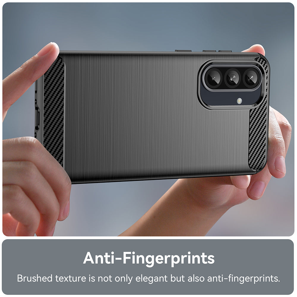 Husa pentru Samsung Galaxy A56 A566, Techsuit, Carbon, Neagra