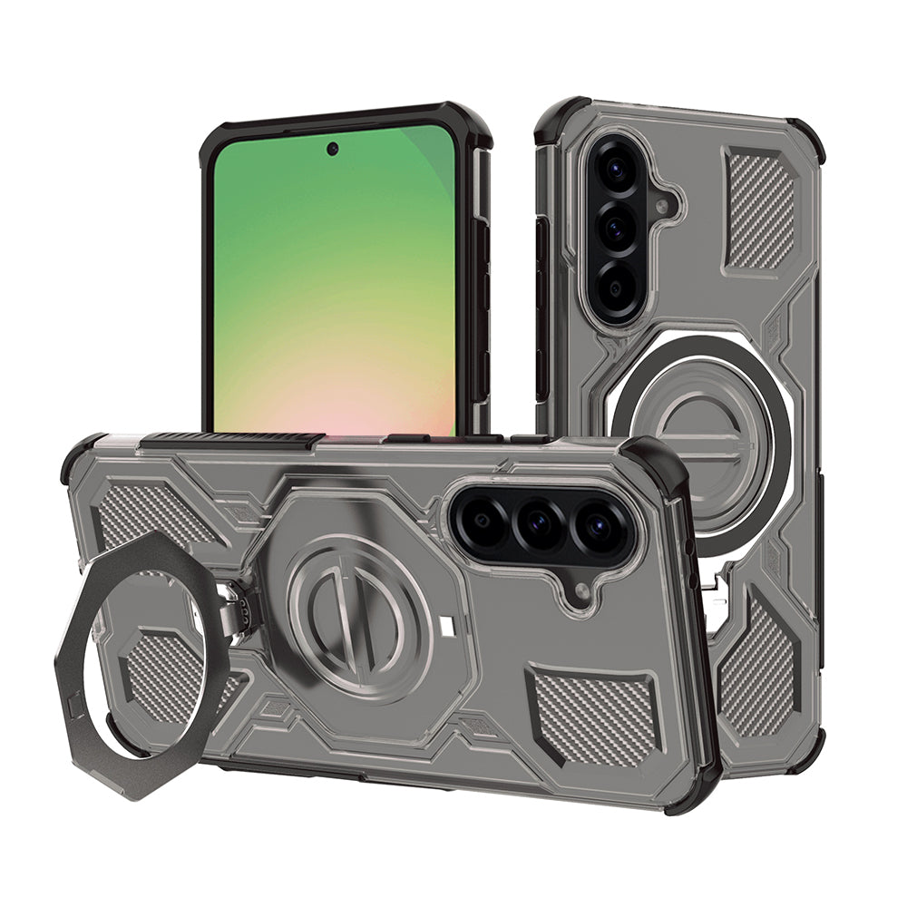 Husa pentru Samsung Galaxy A56 A566, Techsuit, Carbon Shield Pro, Neagra Deschisa