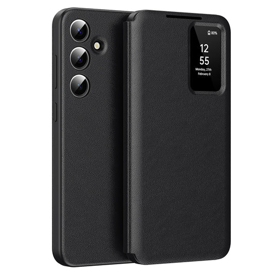 Husa pentru Samsung Galaxy A56 A566, Techsuit, SmartView, Neagra