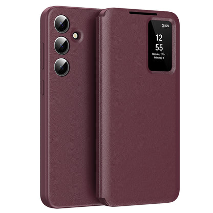Husa pentru Samsung Galaxy A56 A566, Techsuit, SmartView, Rosie