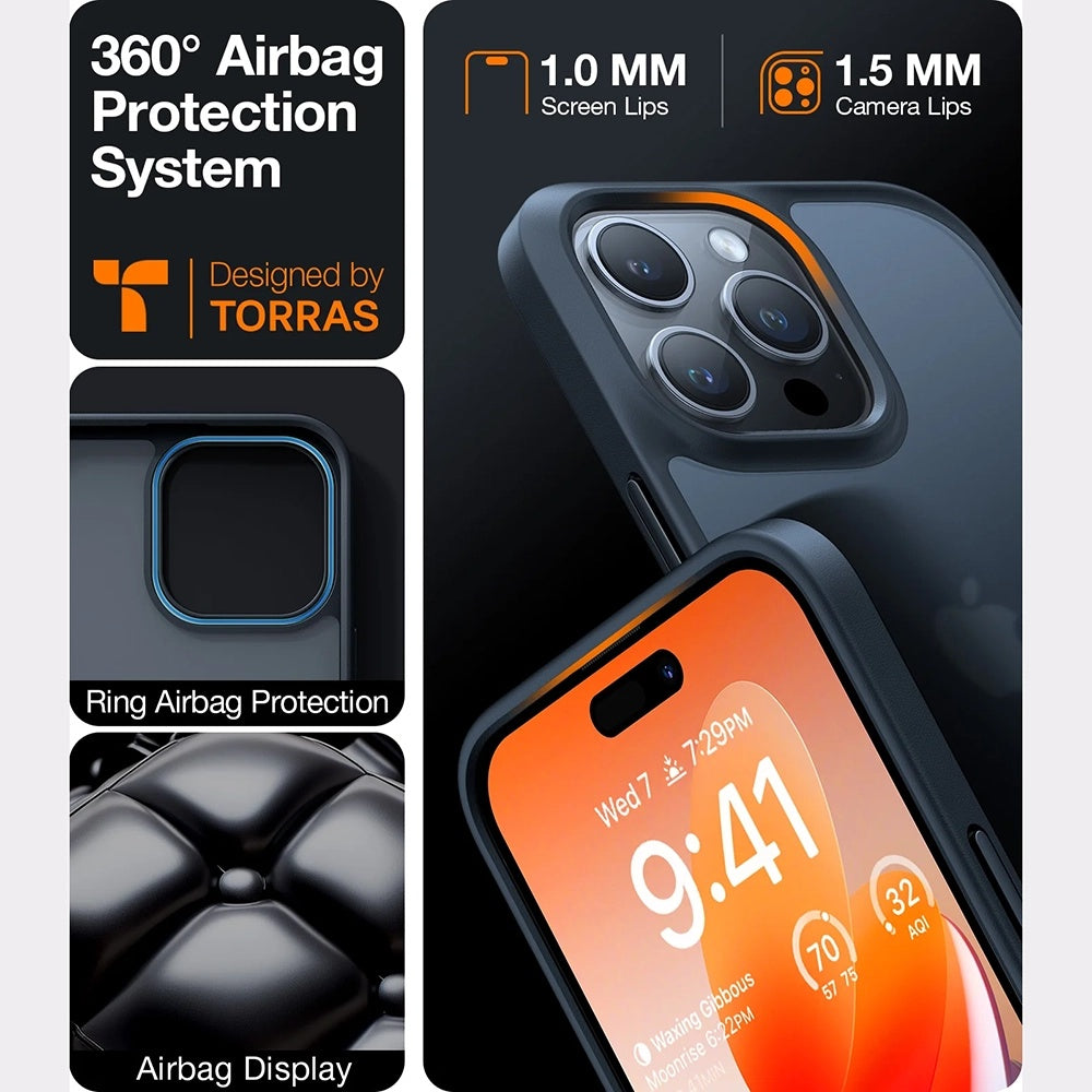 Husa pentru Samsung Galaxy A56 A566, Torras, Guardian, Neagra