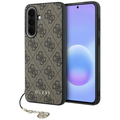 Husa pentru Samsung Galaxy A57 5G, Guess, 4G Classic Logo Charm, Maro