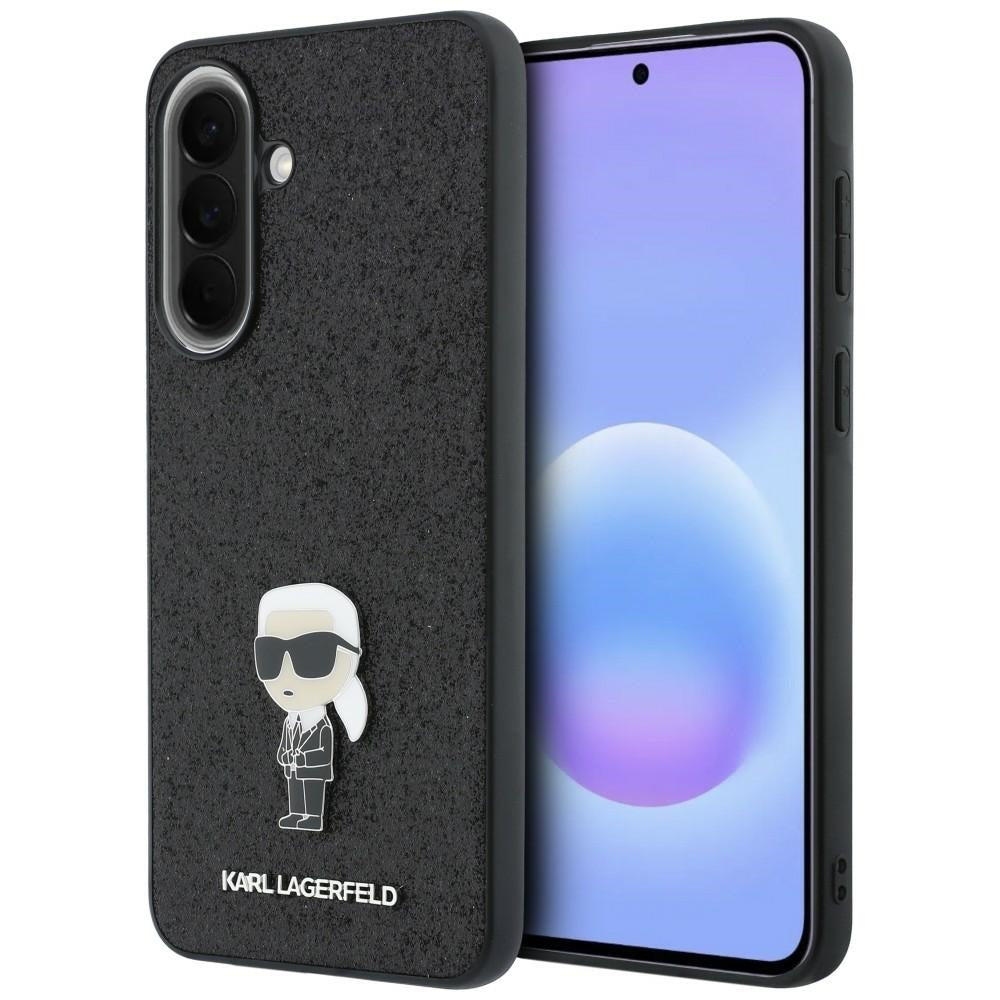 Husa pentru Samsung Galaxy A57 5G, Karl Lagerfeld, Glitter Fixed Ikonik Karl, Neagra
