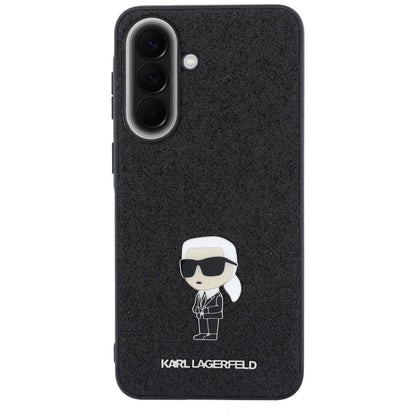 Husa pentru Samsung Galaxy A57 5G, Karl Lagerfeld, Glitter Fixed Ikonik Karl, Neagra