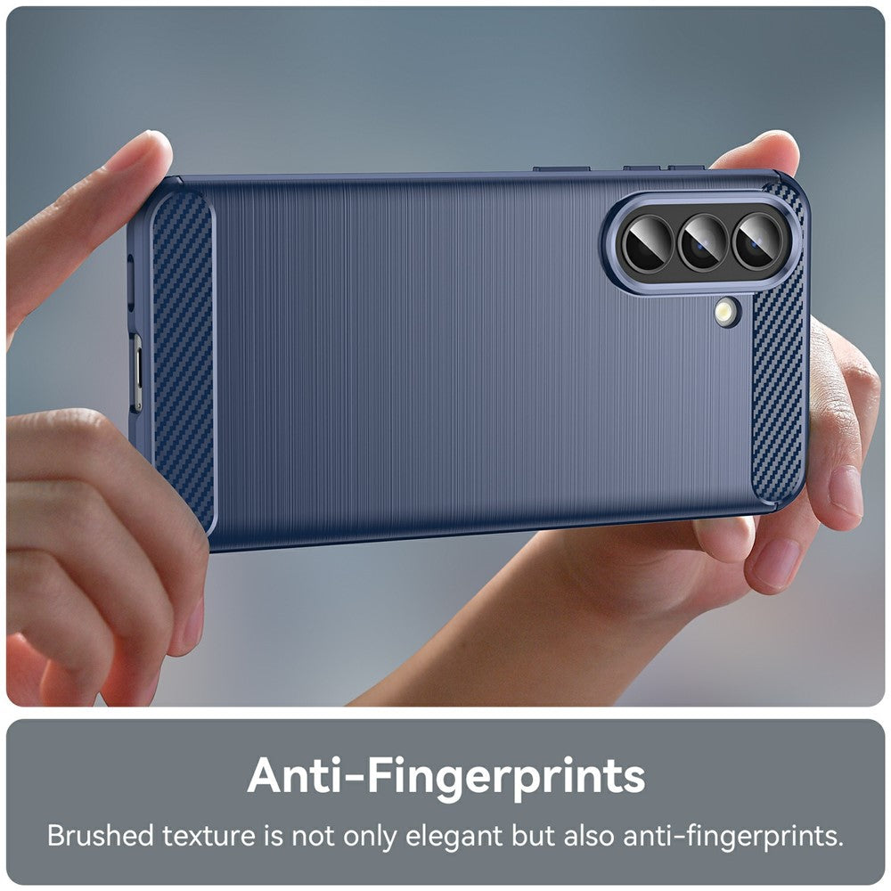 Husa pentru Samsung Galaxy A57 5G, Techsuit, Carbon, Albastra