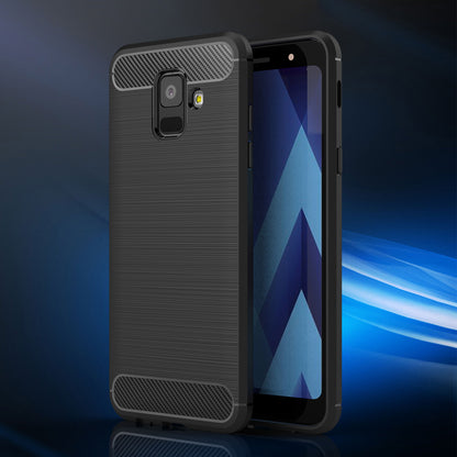 Husa pentru Samsung Galaxy A6 (2018) A600, Techsuit, Carbon, Neagra