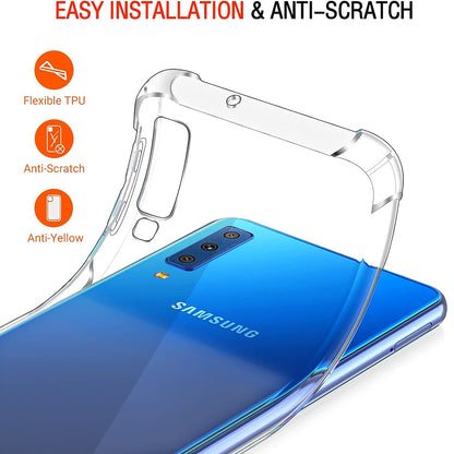 Husa pentru Samsung Galaxy A7 (2018) A750, Techsuit, Shockproof Clear, Transparenta