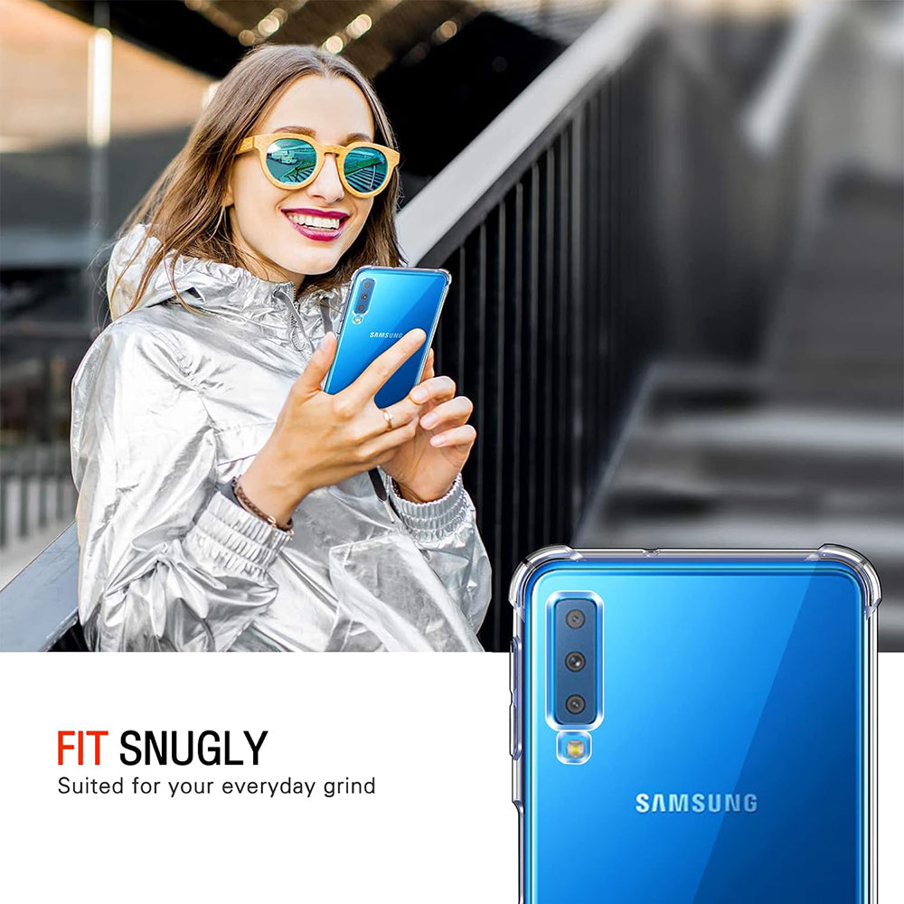 Husa pentru Samsung Galaxy A7 (2018) A750, Techsuit, Shockproof Clear, Transparenta