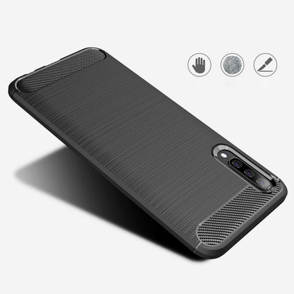 Husa pentru Samsung Galaxy A70s A707 / A70 A705, Techsuit, Carbon, Neagra