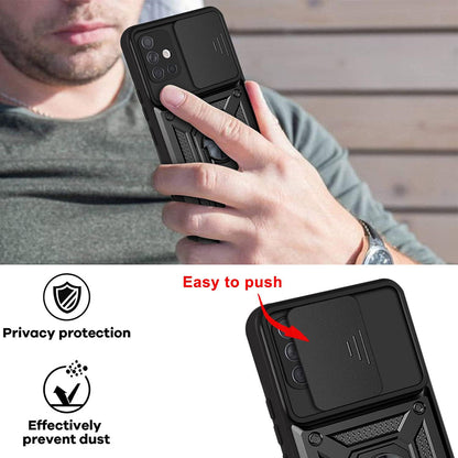 Husa pentru Samsung Galaxy A71 A715, Techsuit, CamShield, Neagra