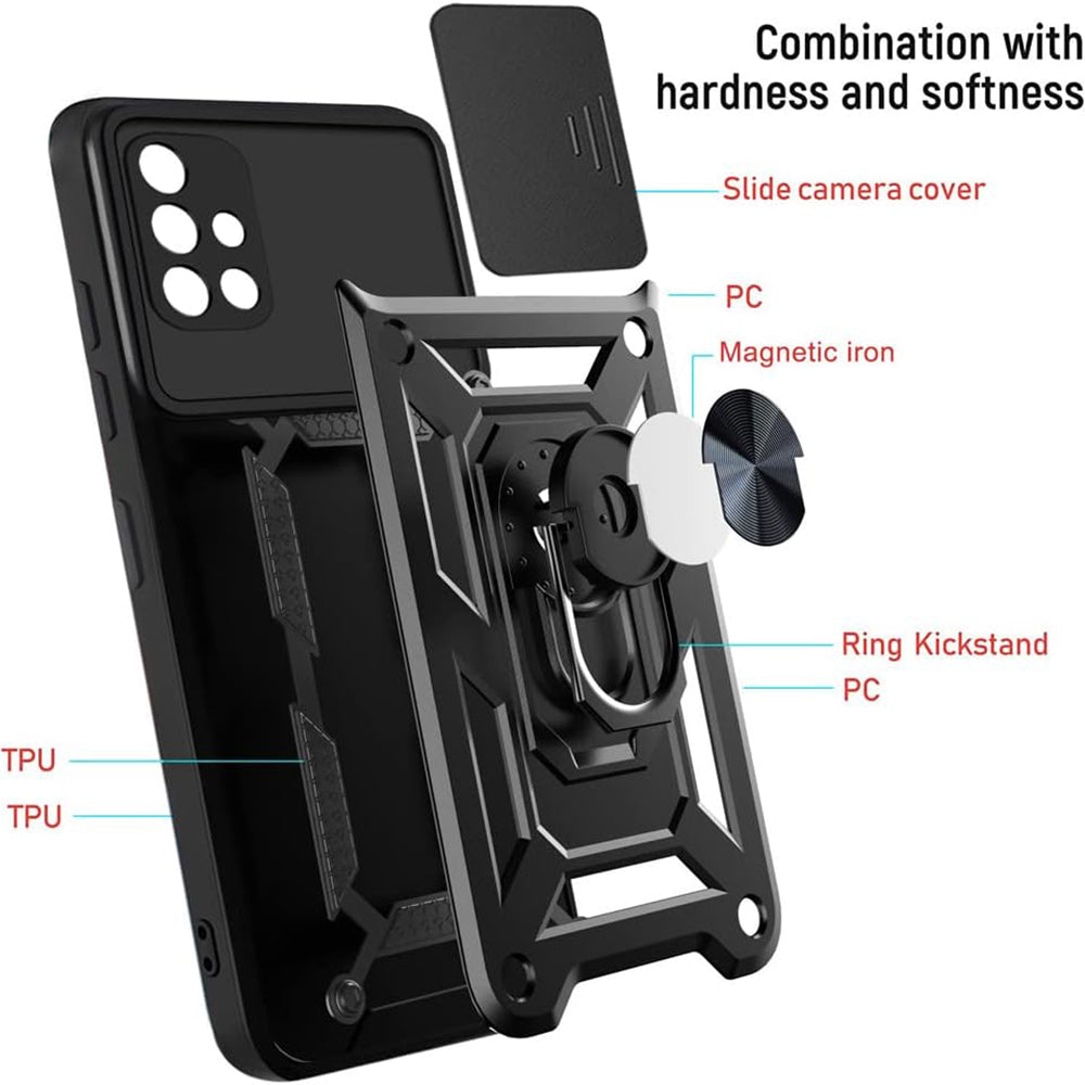 Husa pentru Samsung Galaxy A71 A715, Techsuit, CamShield, Neagra