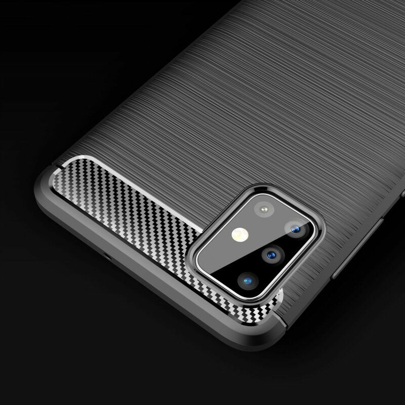 Husa pentru Samsung Galaxy A71 A715, Techsuit, Carbon, Neagra