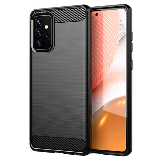 Husa pentru Samsung Galaxy A72 A725 / A72 5G A726, Techsuit, Carbon, Neagra