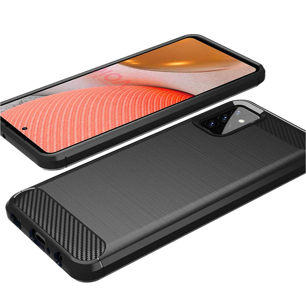 Husa pentru Samsung Galaxy A72 A725 / A72 5G A726, Techsuit, Carbon, Neagra
