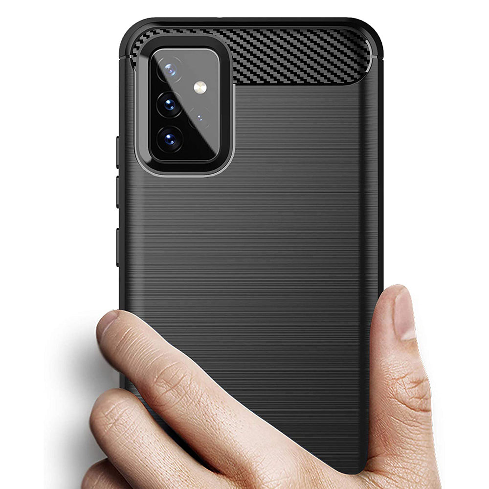 Husa pentru Samsung Galaxy A72 A725 / A72 5G A726, Techsuit, Carbon, Neagra