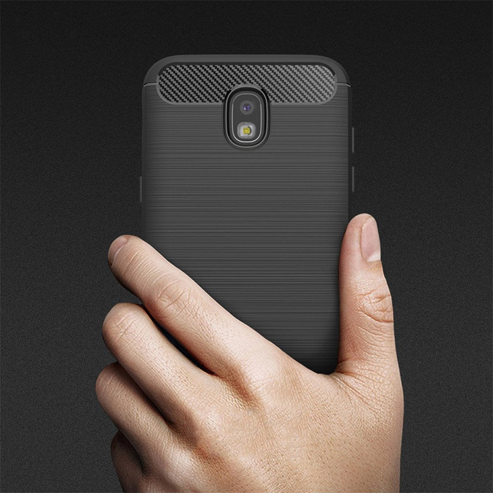 Husa pentru Samsung Galaxy J5 (2017) J530, Techsuit, Carbon, Neagra