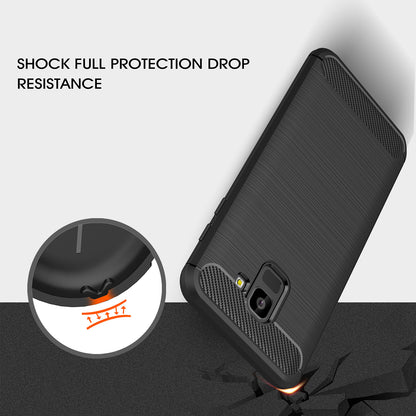 Husa pentru Samsung Galaxy J6 J600, Techsuit, Carbon, Neagra