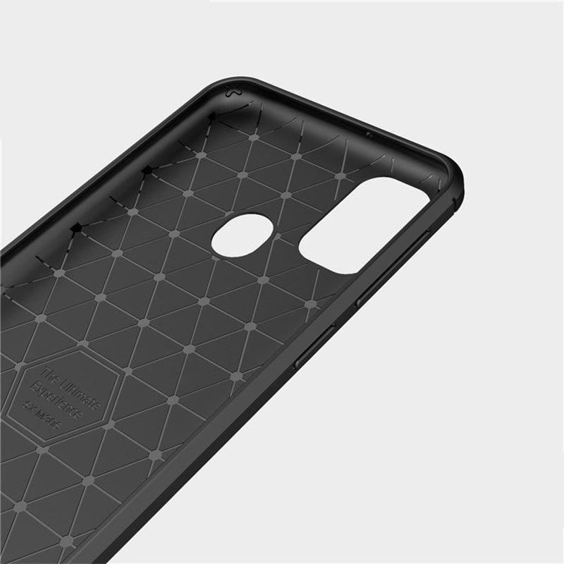 Husa pentru Samsung Galaxy M21 M215 / M30s M307, Techsuit, Carbon, Neagra