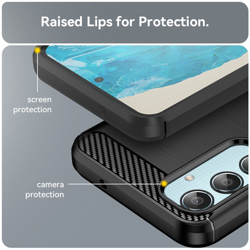 Husa pentru Samsung Galaxy M35, Techsuit, Carbon, Neagra