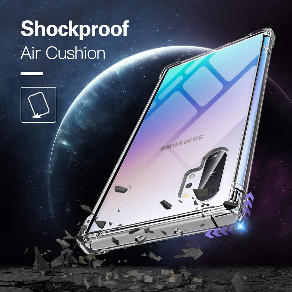 Husa pentru Samsung Galaxy Note 10+ 5G N976 / Note 10+ N975, Techsuit, Shockproof Clear, Transparenta
