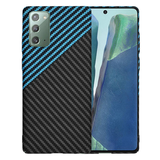 Husa pentru Samsung Galaxy Note 20 5G N981 / Note 20 N980, Techsuit, Carbonite FiberShell, Neagra Bleu
