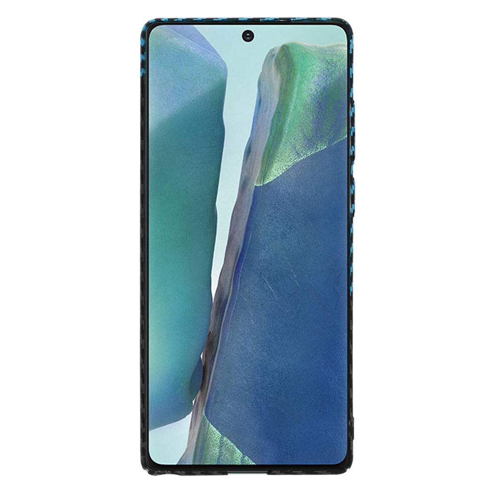 Husa pentru Samsung Galaxy Note 20 5G N981 / Note 20 N980, Techsuit, Carbonite FiberShell, Neagra Bleu
